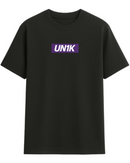 Camiseta negra UN1K «Block Identity Purple»