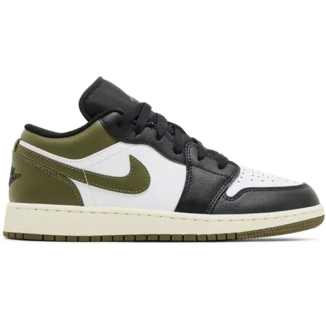 Tênis Air Jordan 1 Low 'Black Toe Medium Olive' – Diamond Sneakers BR