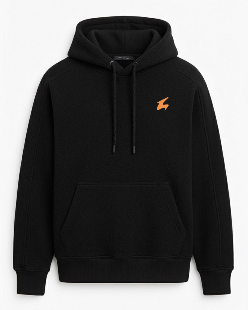 Sudadera negra UN1K «Skyline Verse»