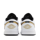 Air Jordan 1 Low Blanco Negro Metalizado Dorado Swoosh