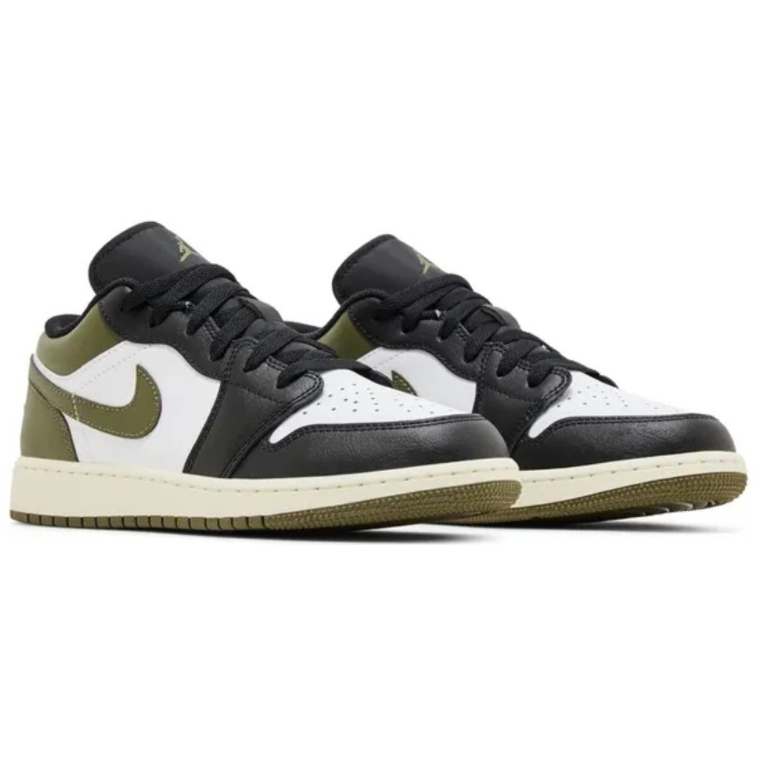 Air Jordan 1 Low 'Black Toe Medium Olive'