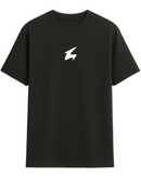 Camiseta básica negra con el logotipo UN1K 0.1