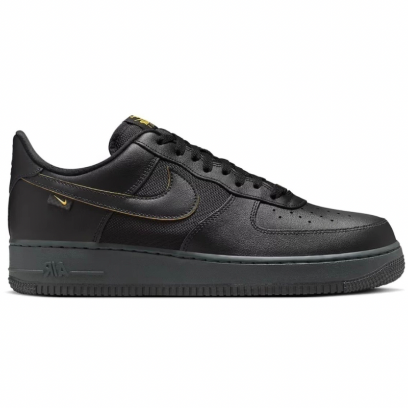Nike Air Force 1 Negro Dorado Universitario