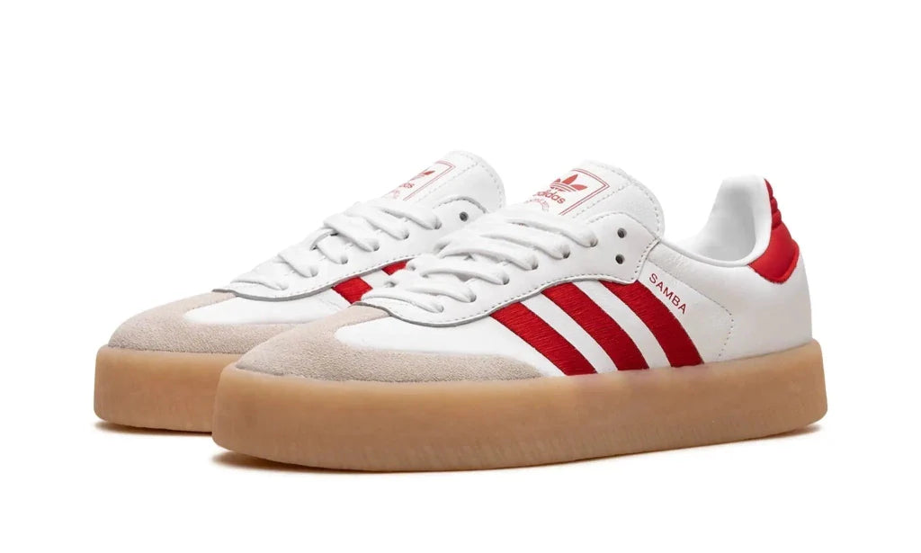 Adidas Sambae Blanco Mejor Escarlata Goma