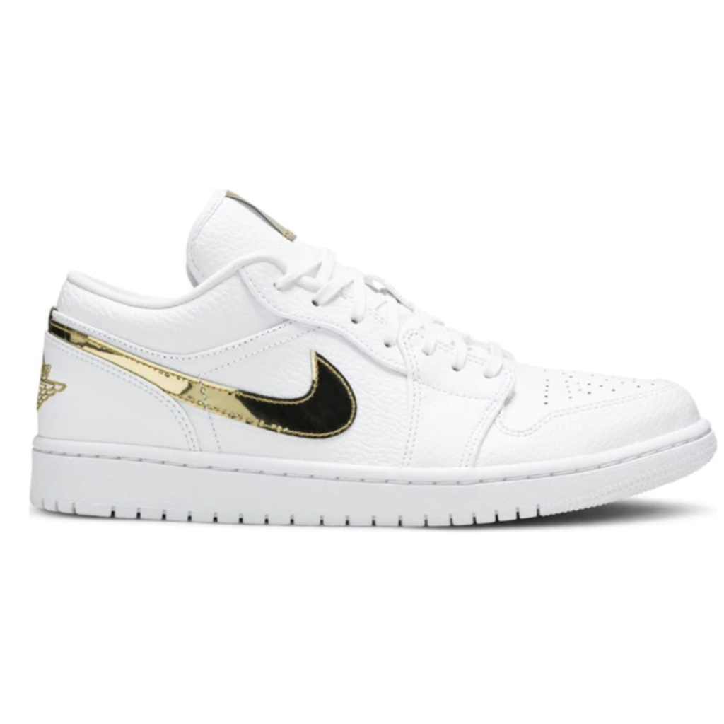 Tênis Air Jordan 1 Low Metallic Gold White