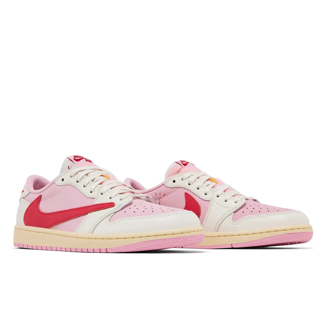 Air Jordan 1 Retro Low OG SP Travis Scott Sail Tropical Pink Rosa