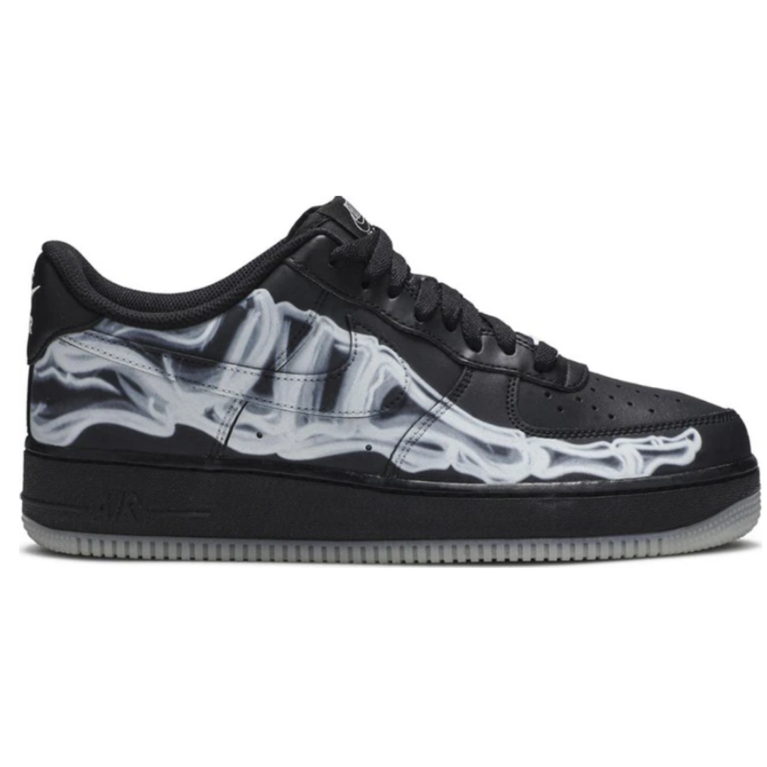 Tênis Air Force 1 Low Black Skeleton Halloween