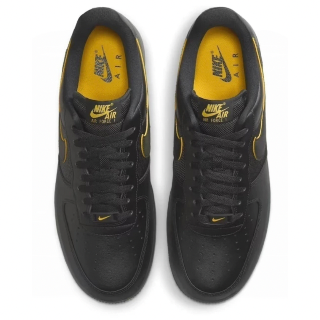 Tênis Nike Air Force 1 Black University Gold