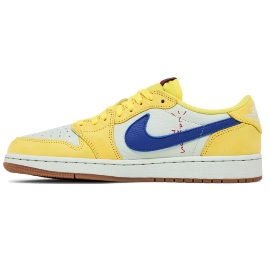 Tênis Air Jordan 1 Low x Travis Scott Canary Amarelo