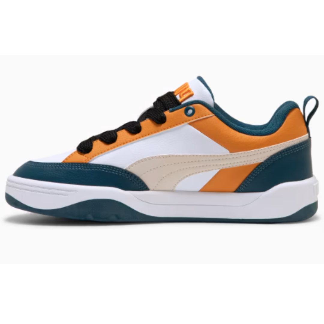 Zapatillas Park Lifestyle BDP blancas, naranjas y azules