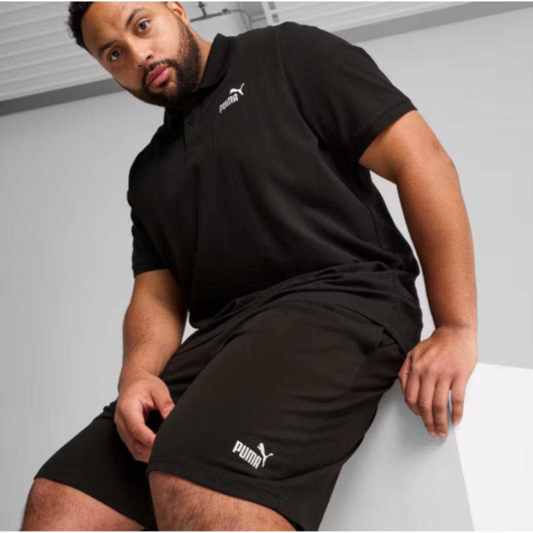 Shorts Puma Essentials No. 1 Logo Jersey 10 Masculino - Preto