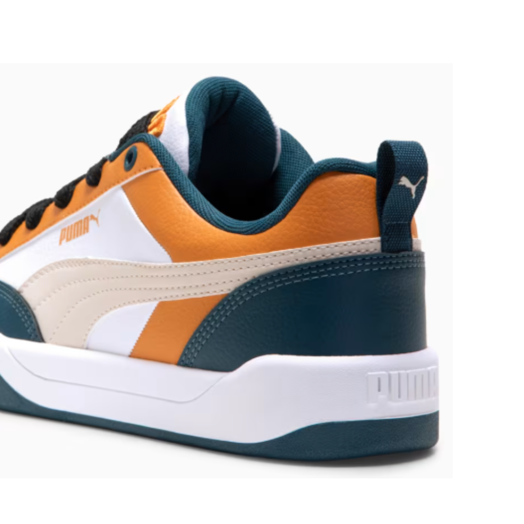 Zapatillas Park Lifestyle BDP blancas, naranjas y azules