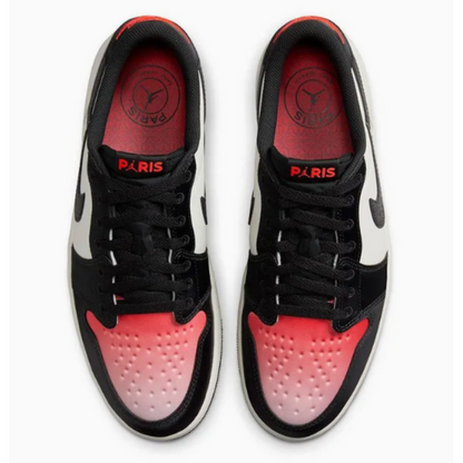 Tênis Air Jordan 1 Low Og X Paris Saint-Germain Sail Off Noir