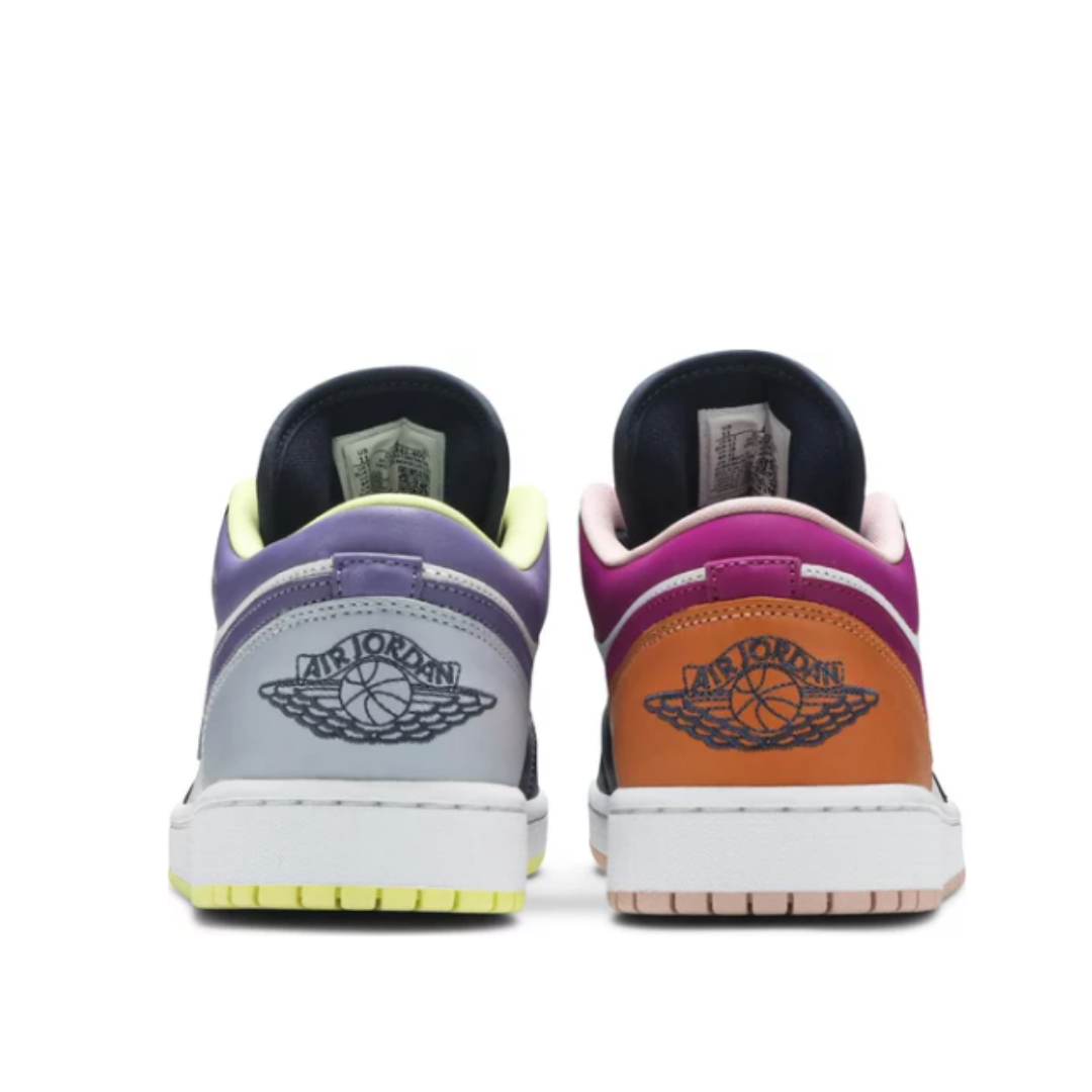 Air Jordan 1 Low SE 'Mismatched' - Púrpura y magenta