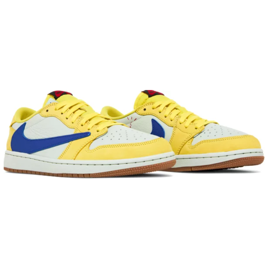 Tênis Air Jordan 1 Low x Travis Scott Canary Amarelo