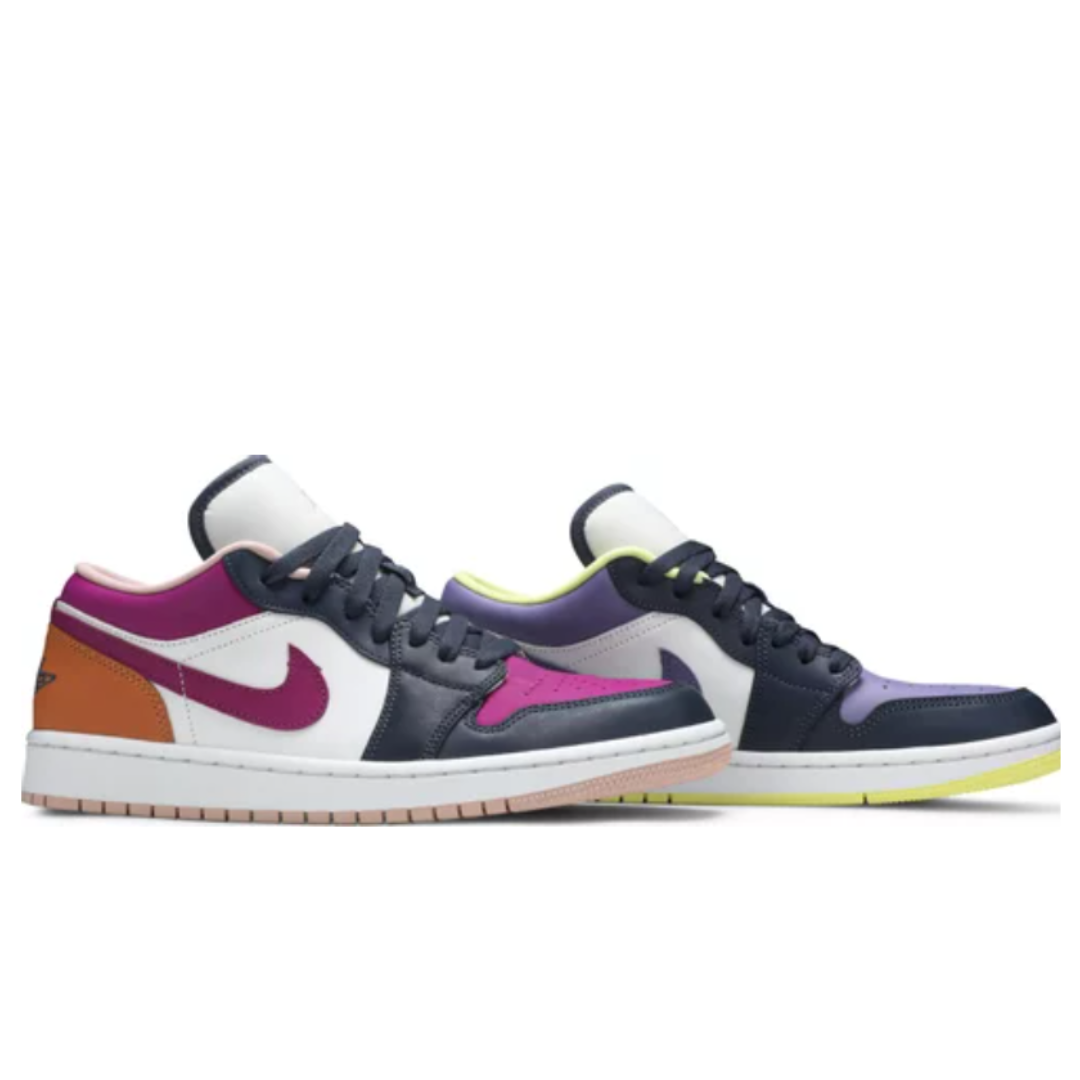 Air Jordan 1 Low SE 'Mismatched' - Púrpura y magenta