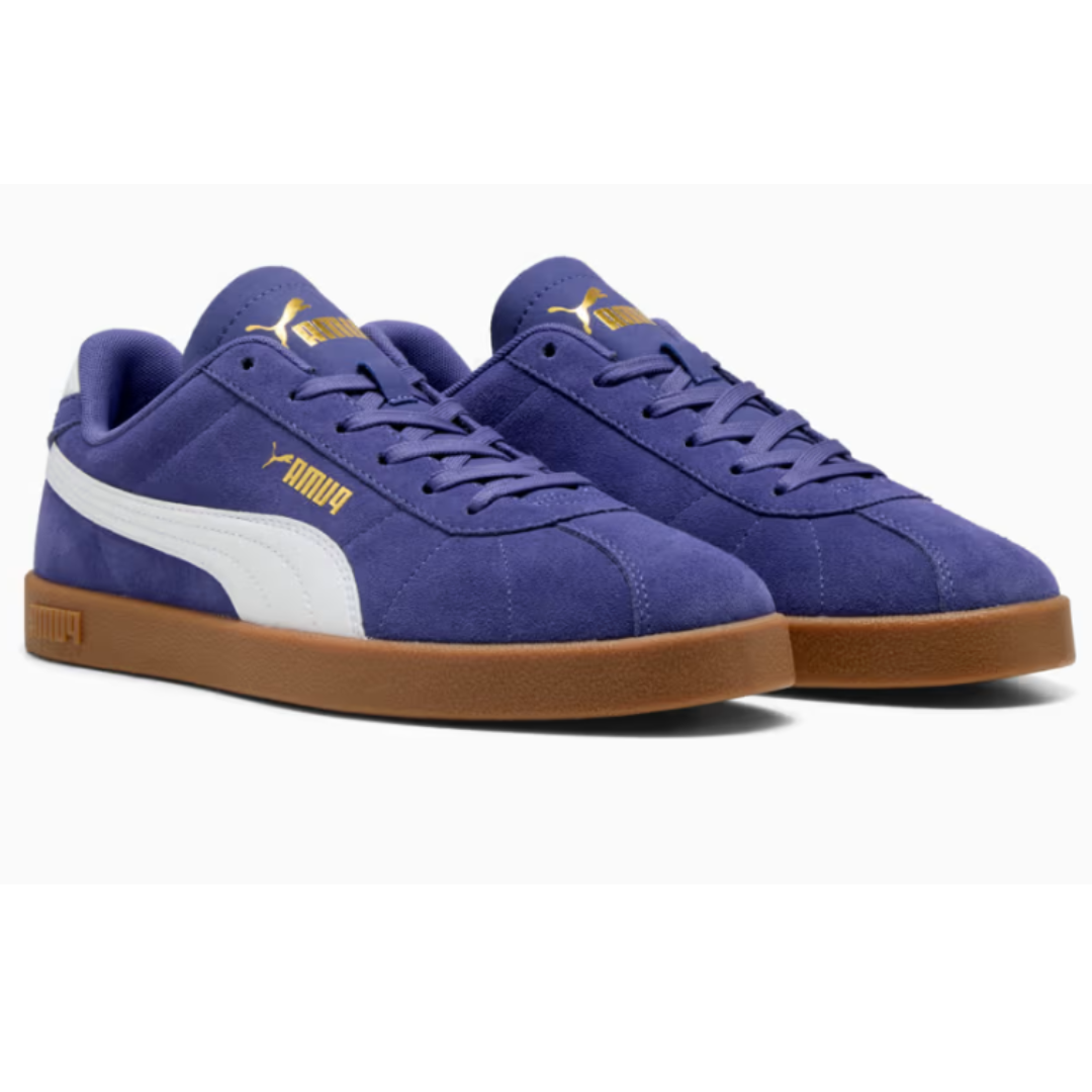 Zapatillas Puma Club II Azul + Marrón