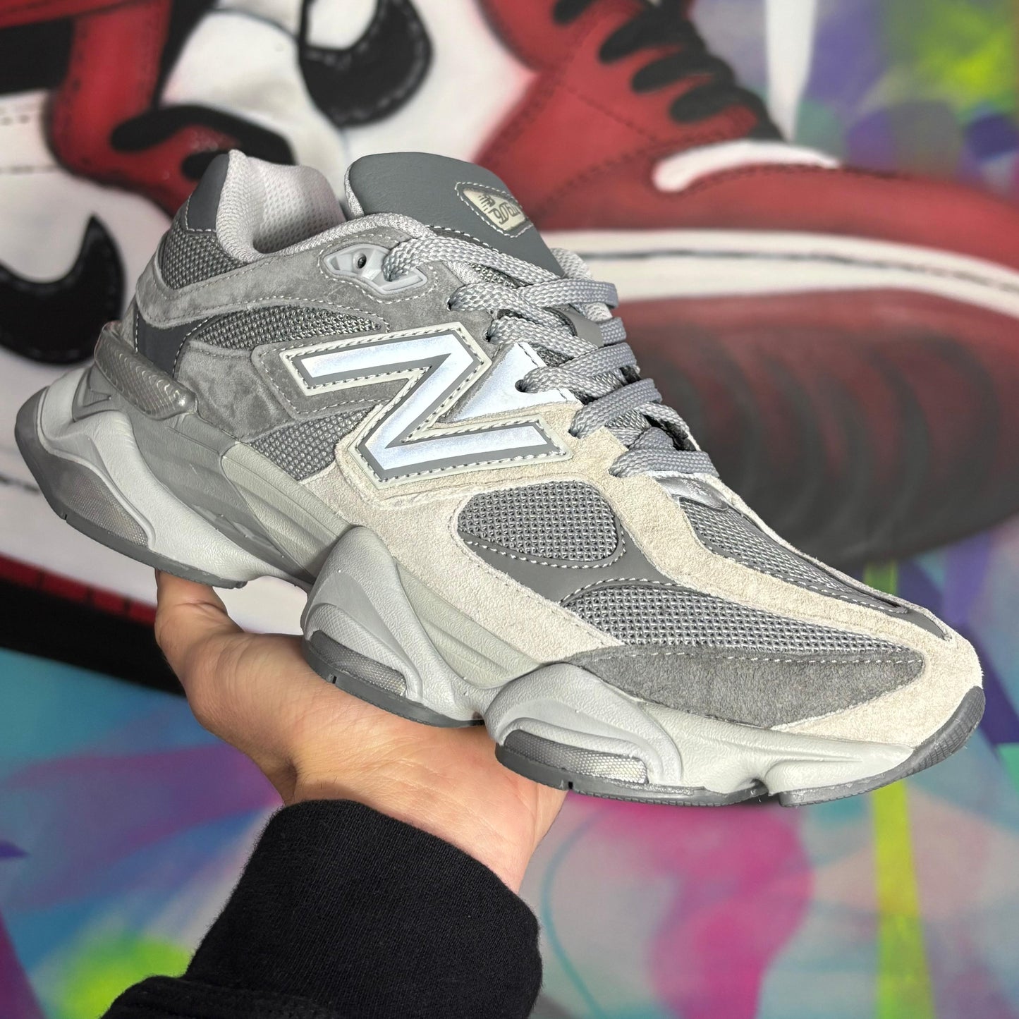 New Balance 9060 Shadow Gray Concrete Silver (Entrega inmediata)