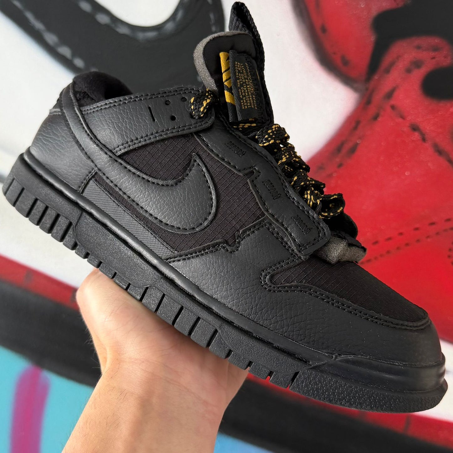 Tênis Nike Air Dunk Low Jumbo Black Gold (Pronta Entrega)