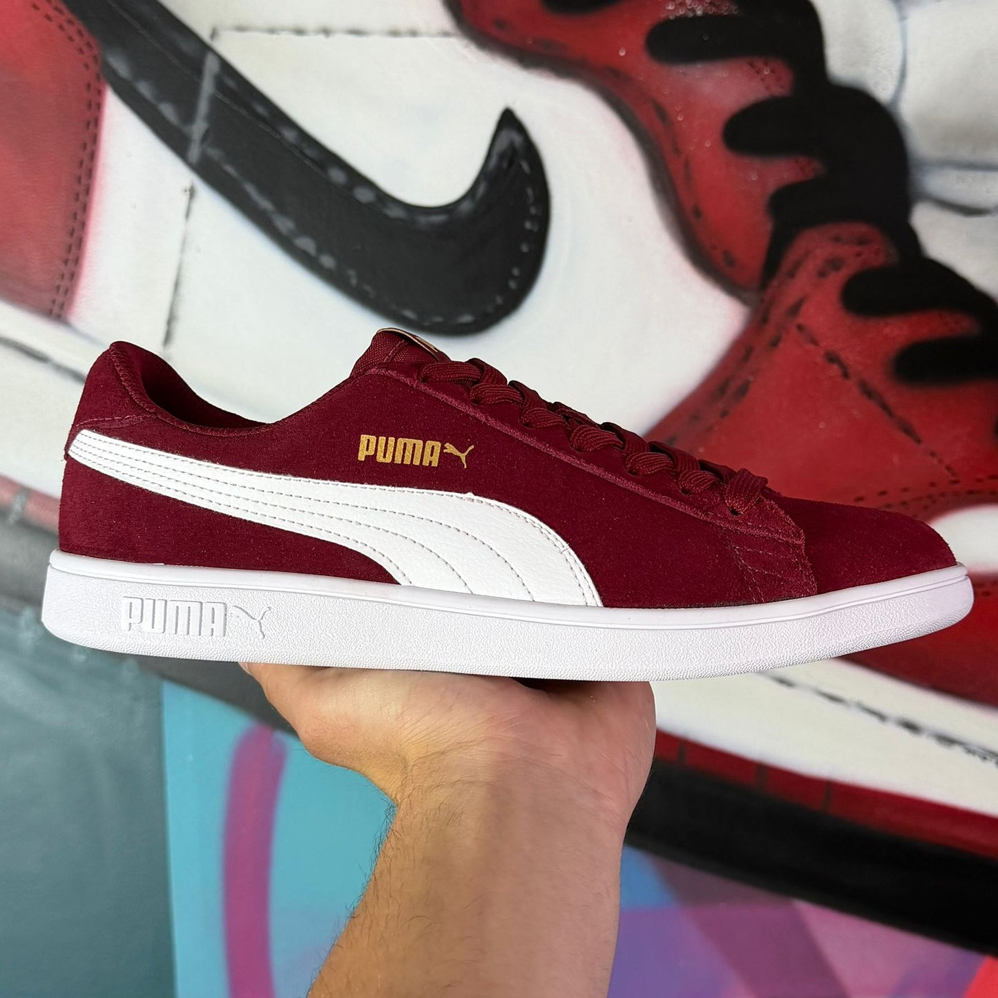Tênis Puma Smash V2 BDP II Vermelho (Pronta Entrega)