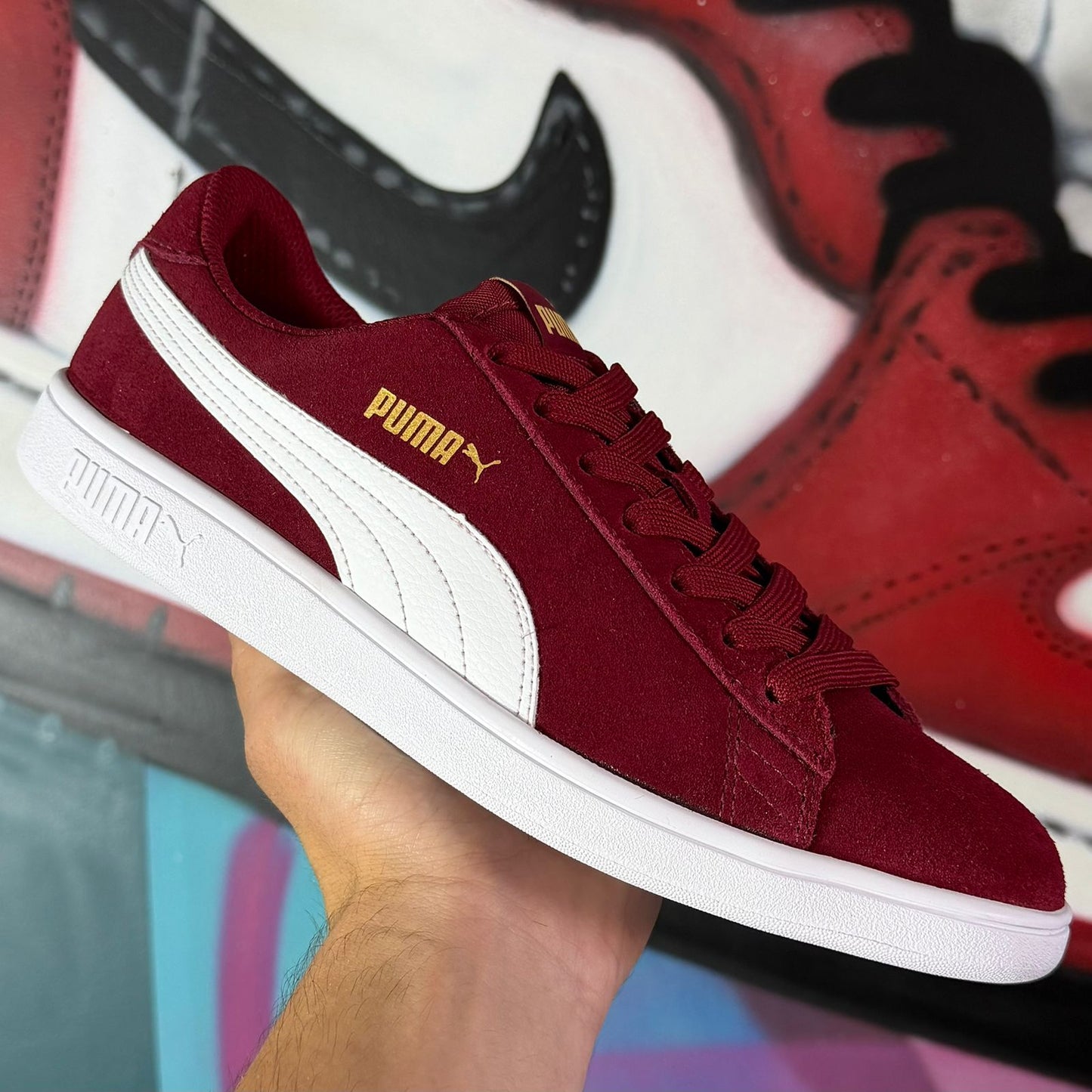 Tênis Puma Smash V2 BDP II Vermelho (Pronta Entrega)