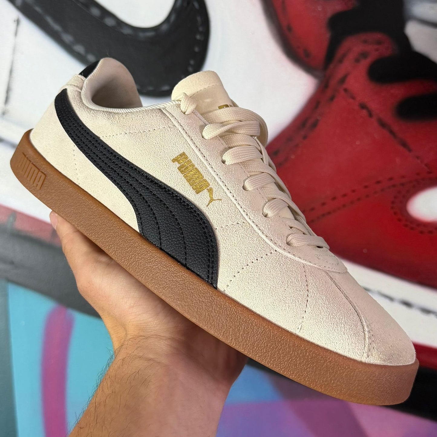 Tênis Puma Club II Era Branco + Preto (Pronta Entrega)