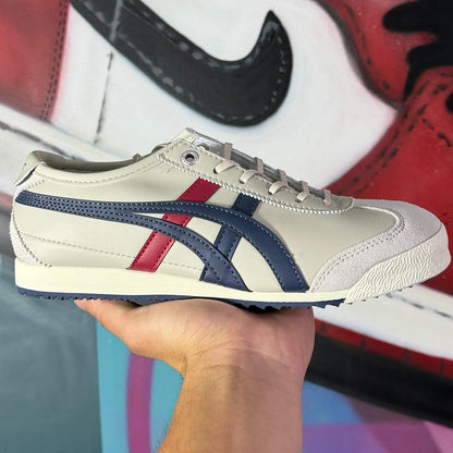 Tênis Onitsuka Tiger Mexico 66 SD Cream Peacoat Navy Red Bege (Pronta Entrega)