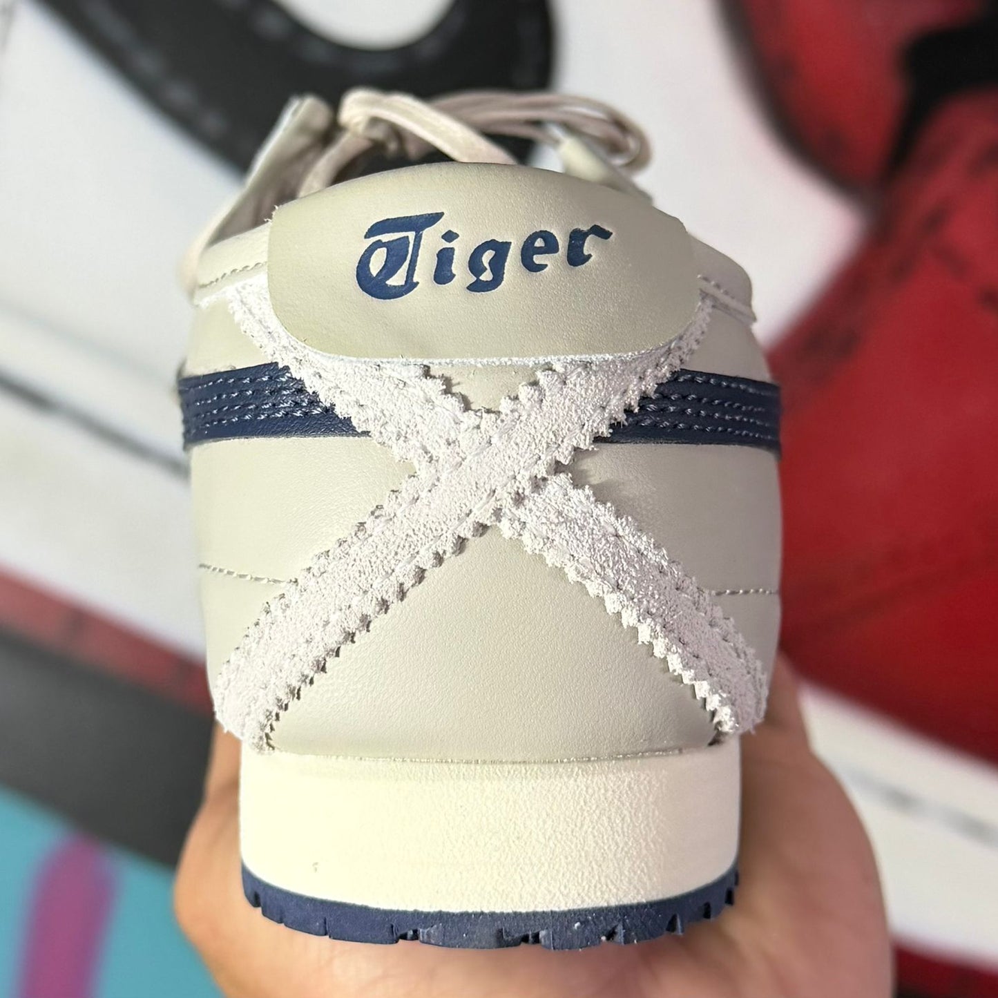 Tênis Onitsuka Tiger Mexico 66 SD Cream Peacoat Navy Red Bege (Pronta Entrega)
