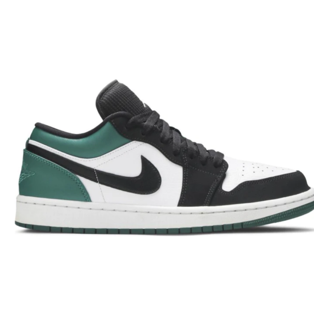 Tênis Nike Air jordan 1 Low White Black Mystic Green