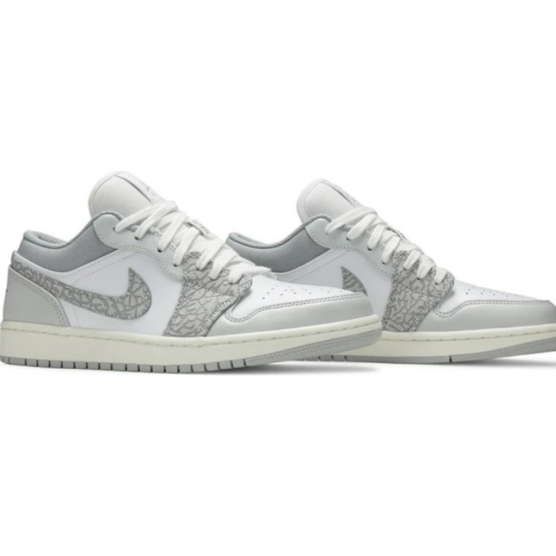 Tênis Nike Air Jordan 1 Low PRM 'Berlin Grey' "Elephant Print"